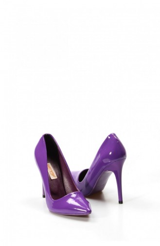 Fast Step Patent Leather Heeled Shoes 629Zs038496 Purple 629ZS038-496-16777590