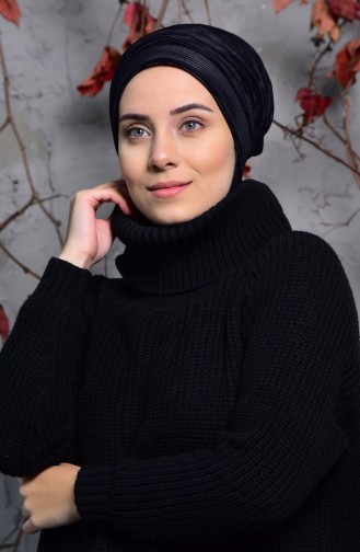 Bonnet Plissé 1024-01 Noir 1024-01