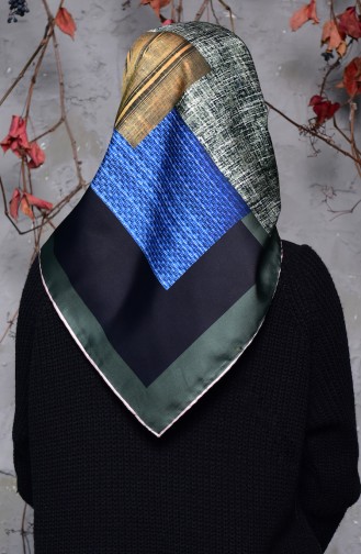 Patterned Twill Scarf 2129-07 Green 2129-07