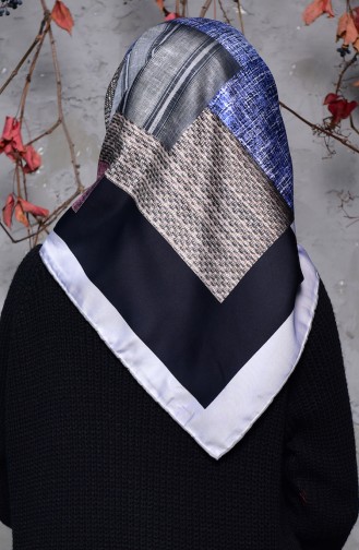 Patterned Twill Scarf 2129-11 Light Gray 2129-11