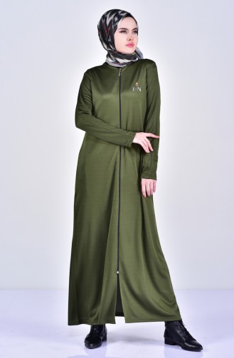Abaya Bordée 99171-01 Vert 99171-01