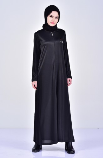 Abaya Bordée 99171-03 Noir 99171-03
