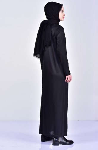 Abaya Bordée 99171-03 Noir 99171-03