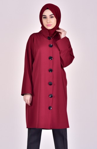 Buttoned Tunic 3006-03 Claret Red 3006-03