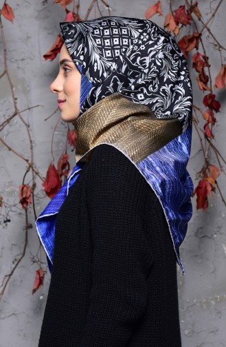 Patterned Twill Scarf 2127-06 Saxe 2127-06