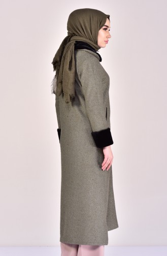 Pelzige Wintercape 99172-03 Khaki 99172-03