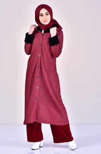 Furry Winter Cape 99172-04 Claret Red 99172-04