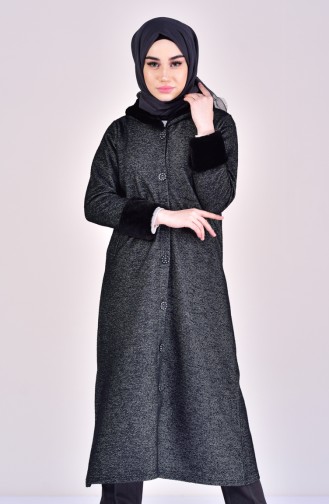 Winterliche Cape mit Pelz 99172-05 Schwarz 99172-05