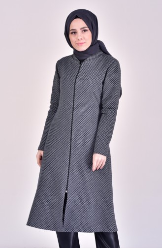 Cape mit Reissverschluss 1602C-01 Rauchgrau 1602C-01