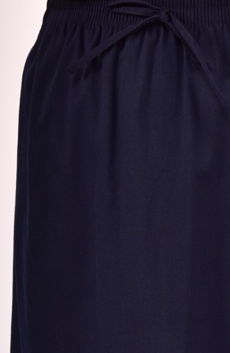 Elastic Waist Skirt 1044-04 Navy Blue 1044-04