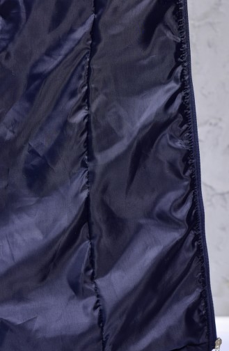 Gilet Matelassé a Capuche 0248-04 Bleu Marine 0248-04