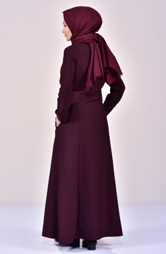 Hijab Mantel mit Stickerei 61260-04 Zwetschge 61260-04