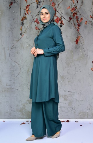 Tunic Trousers Double Suit 1178-04 Emerald Green 1178-04