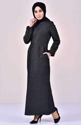 Black Hijab Dress 2041-01