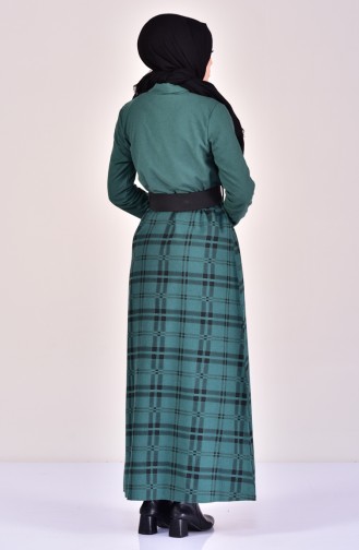 Kleid mit Gürtel 4045-05 Smaragdgrün 4045-05