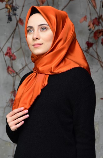 Colorful Plain Twill Scarf 2128-04 Orange 2128-04