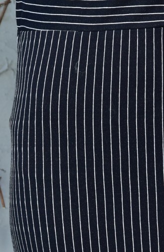 Striped Pencil Skirt 5962-01 Black 5962-01