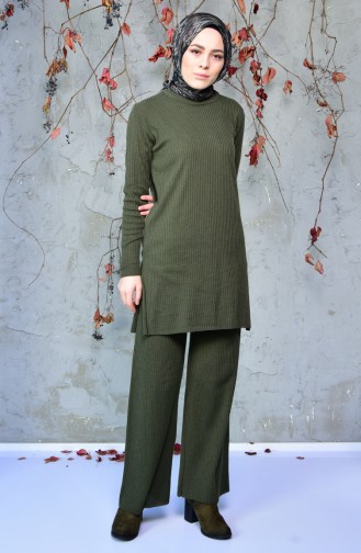 Thin Tricot Tunic Trousers Double Suit 4094-04 Khaki Green 4094-04