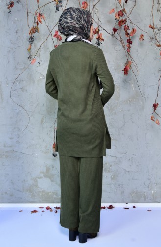 Thin Tricot Tunic Trousers Double Suit 4094-04 Khaki Green 4094-04