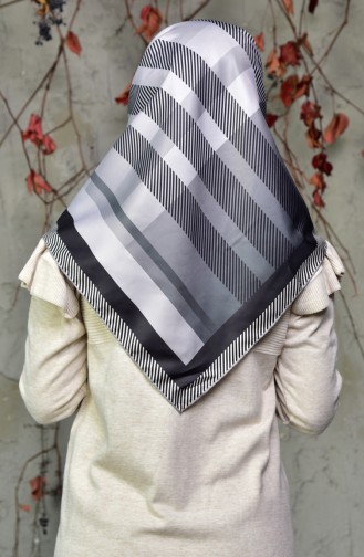 Patterned Twill Scarf 95231-01 Smoked Gray 95231-01
