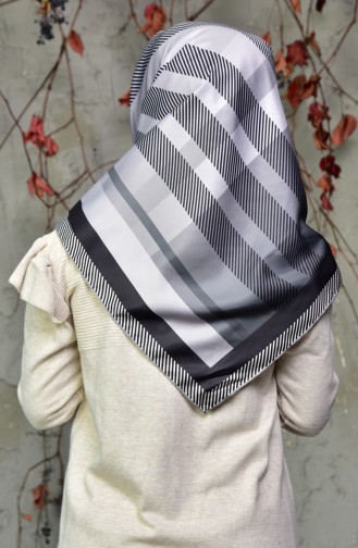 Patterned Twill Scarf 95231-01 Smoked Gray 95231-01