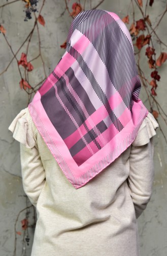 Patterned Twill Scarf 95231-06 Pink Smoked coloured 95231-06