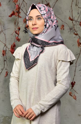 Patterned Twill Scarf 95234-07 Gray 95234-07