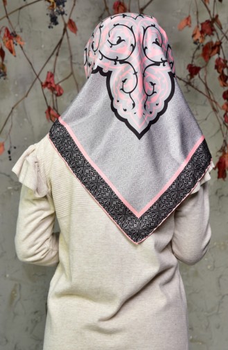 Patterned Twill Scarf 95234-07 Gray 95234-07