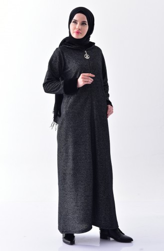 Furr Detail Abaya 99173-01 Black 99173-01