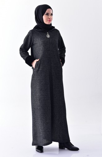 Abaya a Fourrure 99173-01 Noir 99173-01