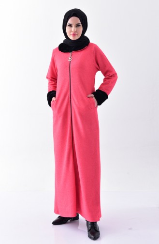 Abaya mit Pelz 99173-02 Koralle 99173-02