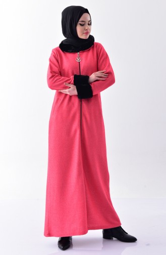 Abaya mit Pelz 99173-02 Koralle 99173-02