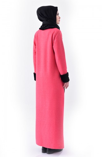 Furry Abaya 99173-02 Coral 99173-02