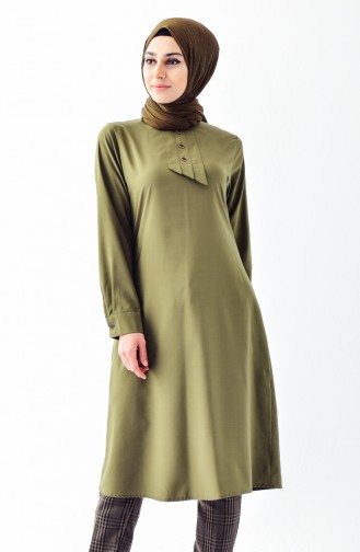 Düğmeli Tunik 5006-02 Haki