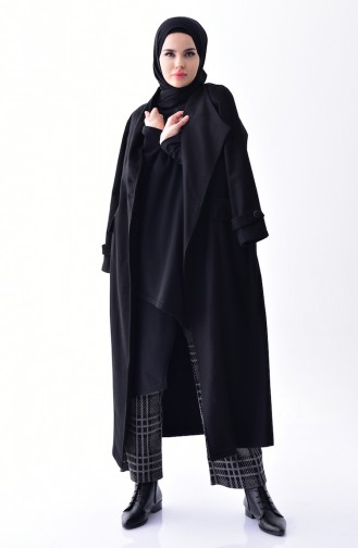 Belted Cachet Outerwear Coat 4428-01 Black 4428-01