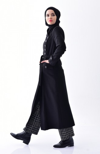 Belted Cachet Outerwear Coat 4428-01 Black 4428-01