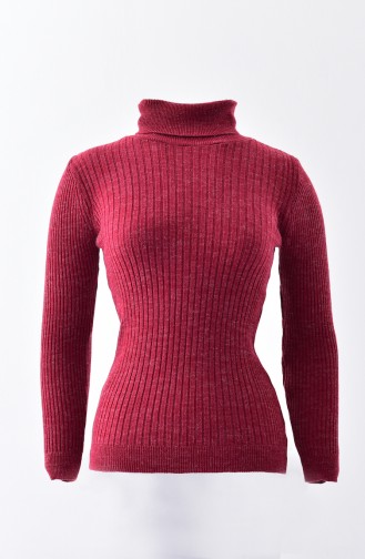 Knitwear Polo-neck Sweater 9013-01 Bordeaux 9013-01