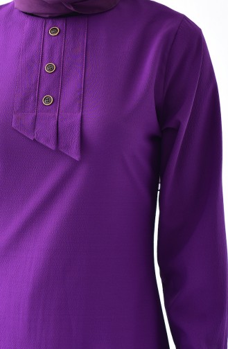 Buttoned Tunic 5006-04 Purple 5006-04