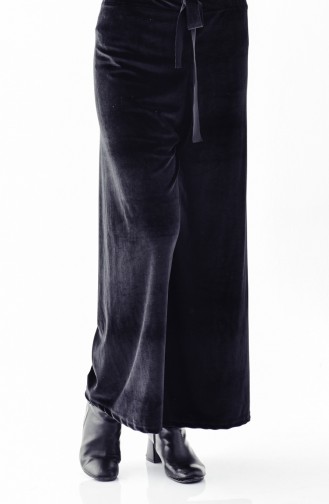 Pantalon Large Velours 2119-01 Noir 2119-01