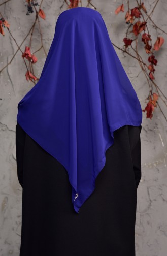 Plus Size Crepe Scarf 50024-129 Light Navy Blue 50024-129