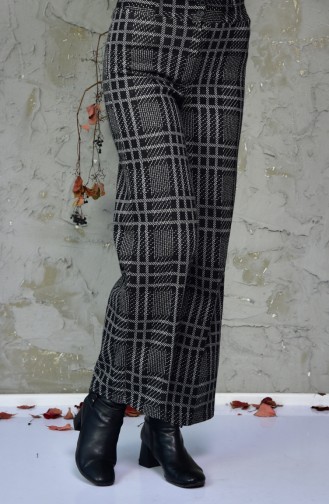 Patterned Winter Pants 2037-01 Black 2037-01