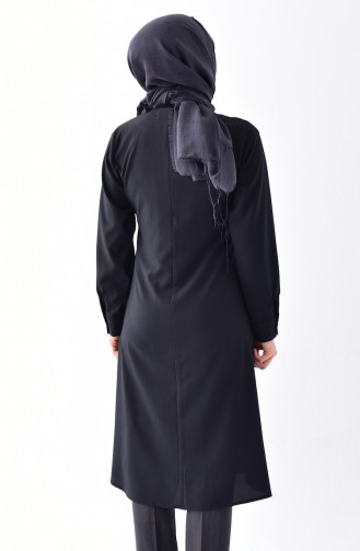 Düğmeli Tunik 5006-03 Siyah