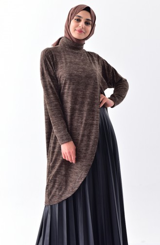 Front Crossed Tunic 0735-03 Brown 0735-03
