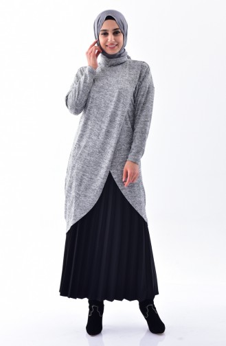 Front Crossed Tunic 0735-04 Gray 0735-04