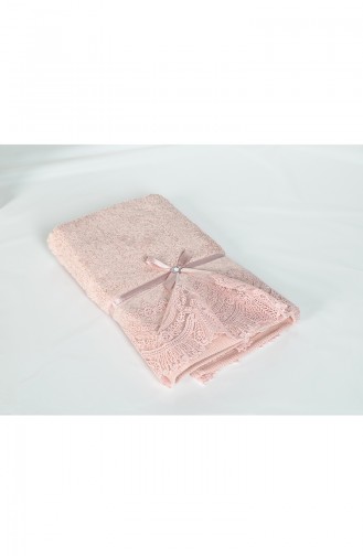 Bamboo Guipured 50X90 Face Towel 3440-01 Salmon 3440-01