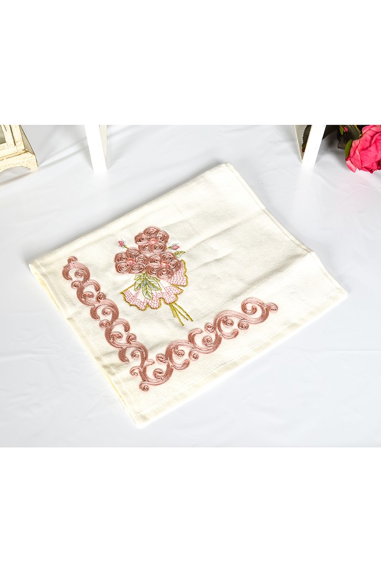 Pamuk Incili 30x50 El Havlusu 3442 03 Toz Pembe 3442 03 Sefamerve