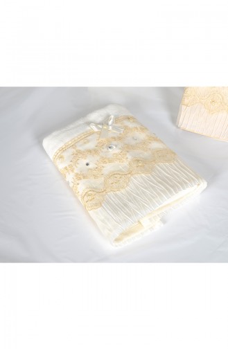 Cotton Scalloped Accordion 50X90 Face Towels 3462-02 Cream 3462-02
