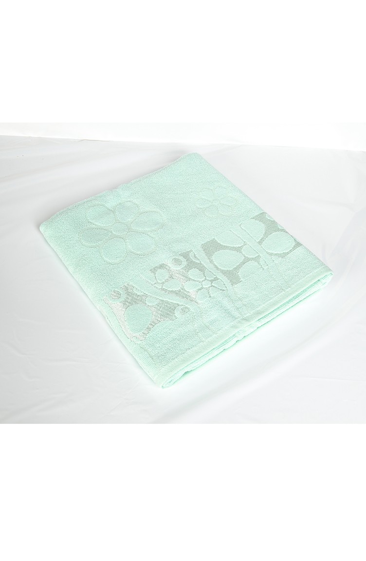 teal green bath towels
