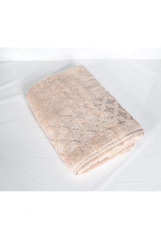 Combed Cotton Jacquard 70X140 Bath Towel 3482-03 Beige 3482-03