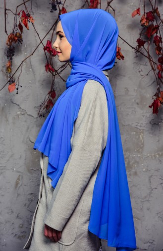 Long Chiffon Shawl 50025-130A Blue 50025-130A